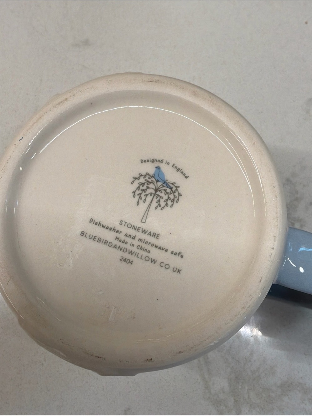 NWT Bluebird and Willow Coffee Mug British Design Paris Theme Stonewear Mug Tea - Picture 8 of 9